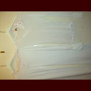 Beach bunny Caly booty pants and white Henley set