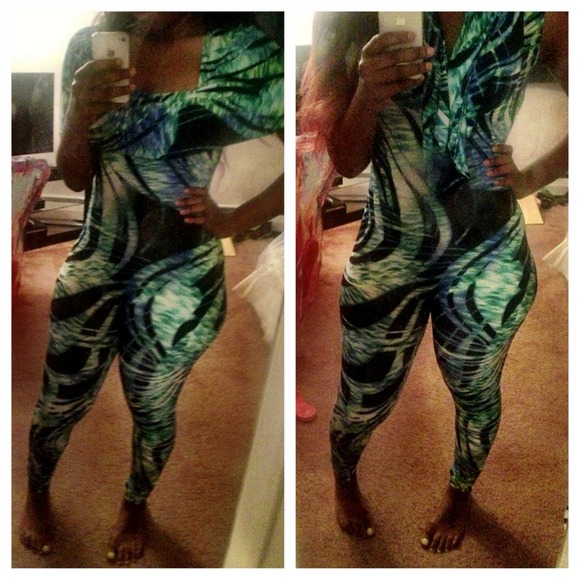 Greenish blue jumpsuit size small medium