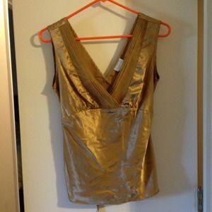 Gold plunge dress top!!!