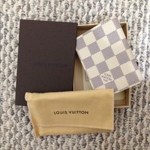 Louis Vuitton Damier Azur business card holder