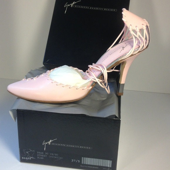 •SOLD• Giuseppe Zanotti Pink strap up ankle heels. - Picture 2 of 4