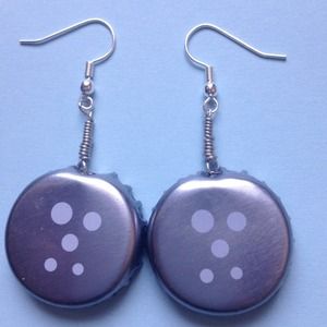 Dry Soda Co. Bottle Cap Earrings.
