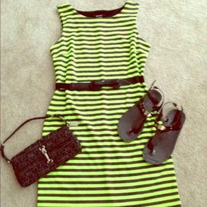 Bundle for Skvidal Neon green and black dress.