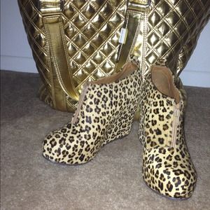 leopard print wedges