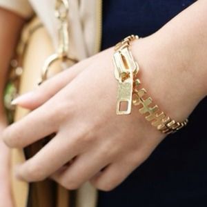 HOLD Gold Zipper Bracelet