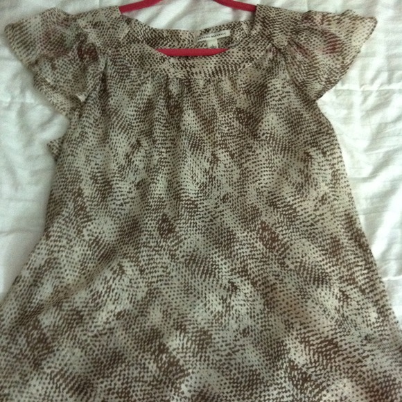 Banana republic print cap sleeve top