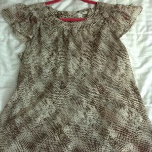 Banana republic print cap sleeve top