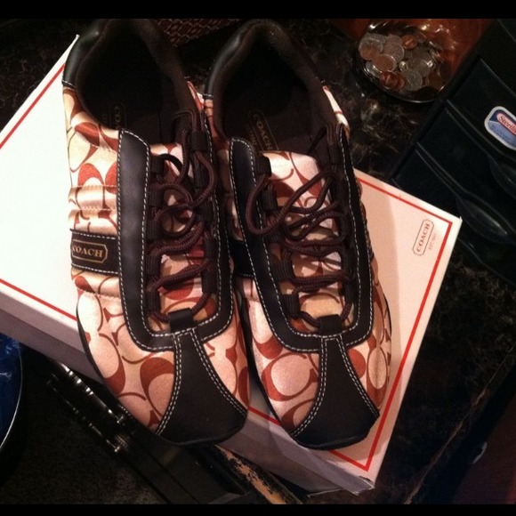 Coach Shoes - 💖SOLD💖Coach Kirby Khaki/Brown Sneakers sz 8M NWT