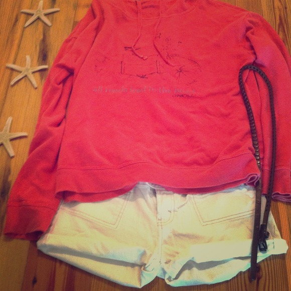White cut off shorts