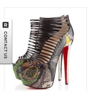 Python peeptoe booties