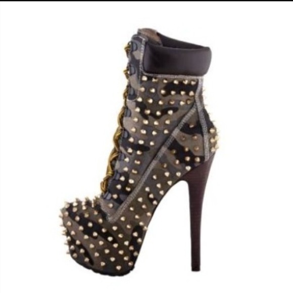 Official ZigiNy Studded Camo Boots