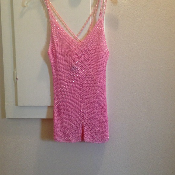 Pink Beaded Top