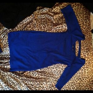 Dark blue open back dress