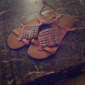 Brown BEBE gladiators