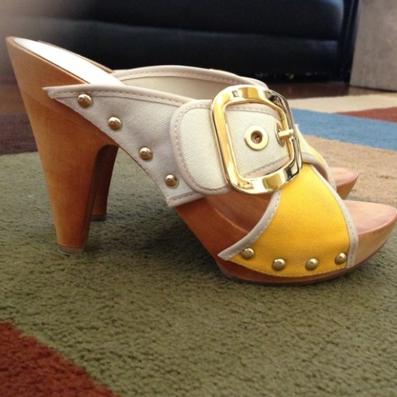 🚫Reserved🚫Wooden slip on heels | Nine West