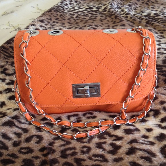 Accessories - "Orange" Quilt Clutch