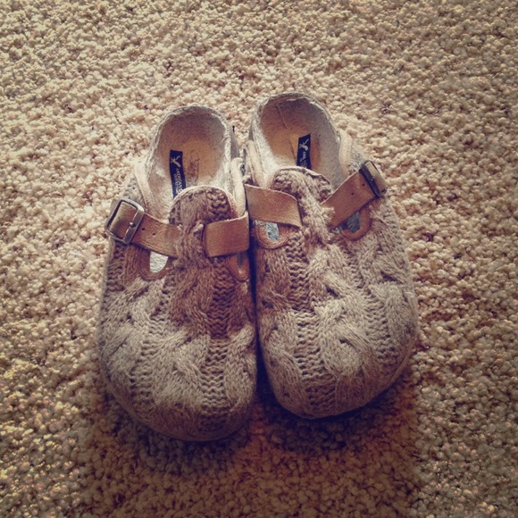 Slip-on sweater shoes.
