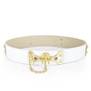 💫BCBG White U-Toggle Waist Belt💫