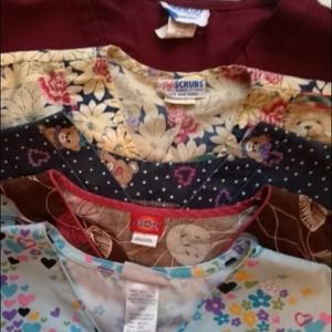 SOLD--Scrub Tops-Wine colored top is sold