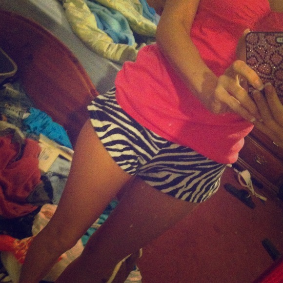 Zebra striped sofee shorts