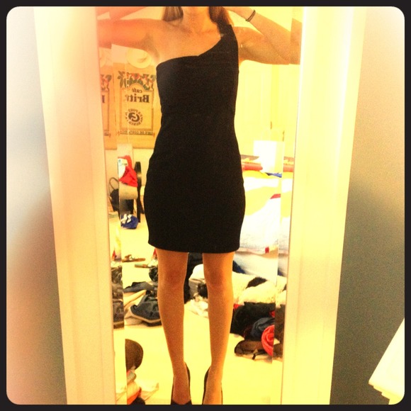 Black one strap dress