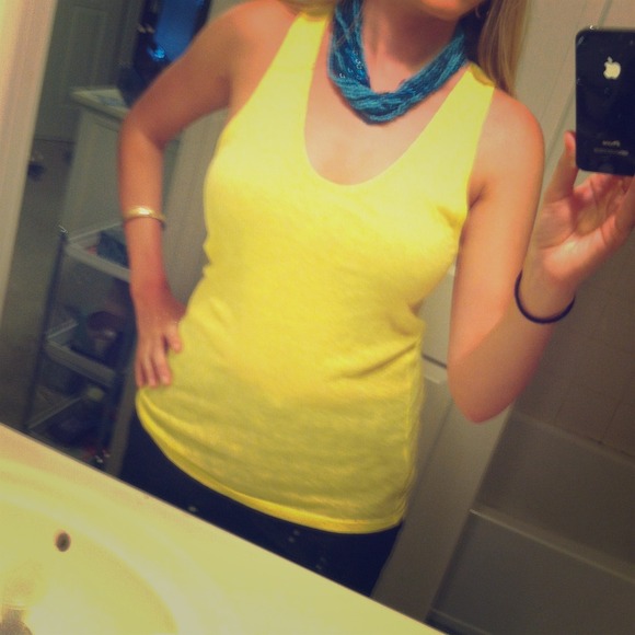 J. Crew Light Citron layering tank