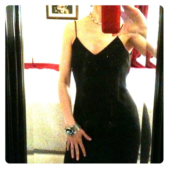 **REDUCED** Black Chiffon Formal Gown