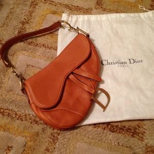 Leather Christian Dior English Saddle purse