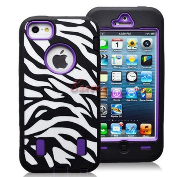 Accessories - iPhone 5 Purple Zebra