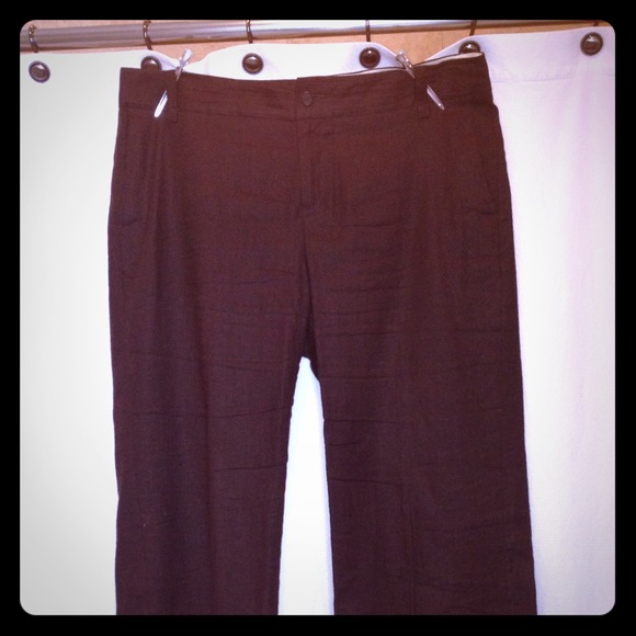 Martin Fit Brown Linen Trouser
