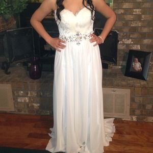 White prom dress
