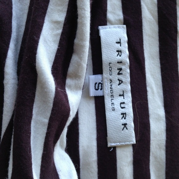 Trina Turk Brown/wht striped tube top - Picture 2 of 2