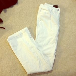 White corduroy pants