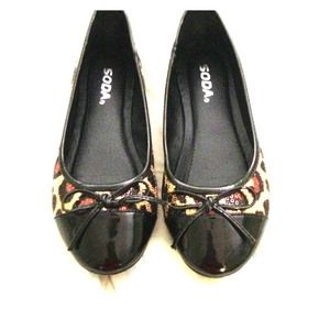 Animal print flats, size 6.5 - $20!