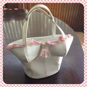 White & Pink Bustier Handbag