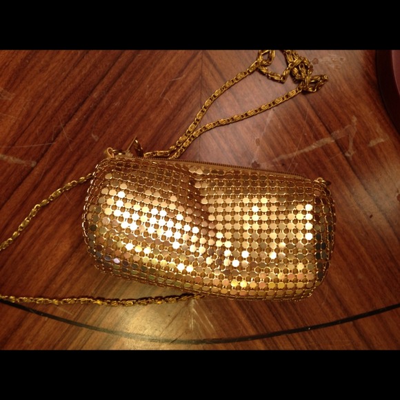 Gold Chain Mini Purse.