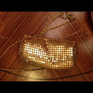 Gold Chain Mini Purse.