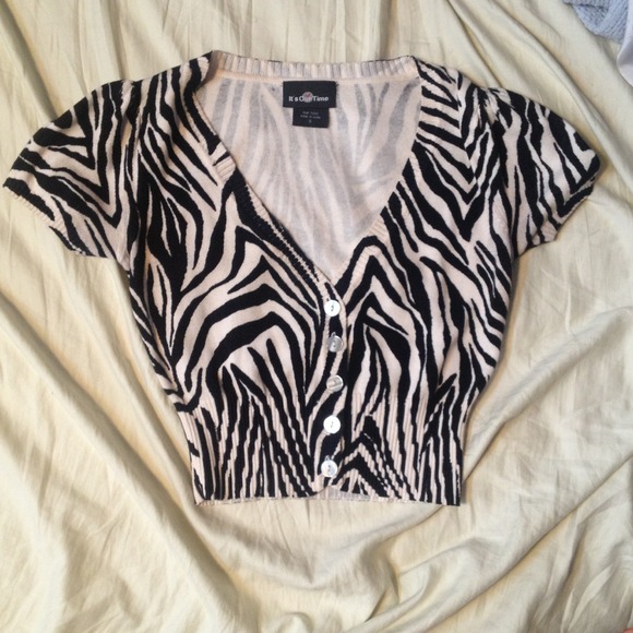 Zebra mid-length cardigan