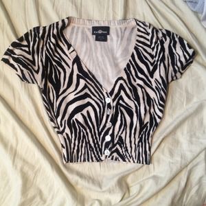 Zebra mid-length cardigan