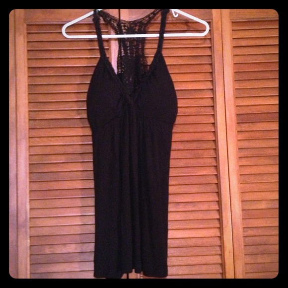 Lace racer back tank