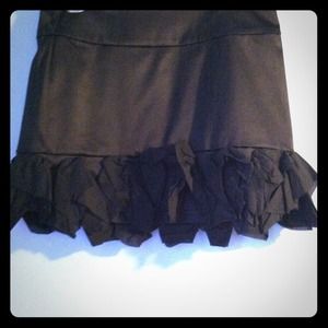 Black ruffle skirt