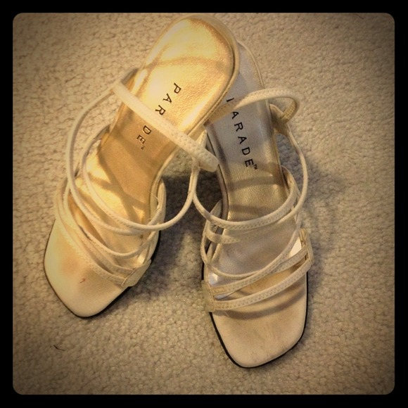 White Parade kitten heels