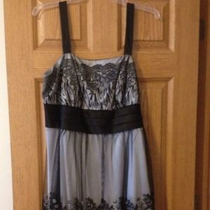 Silver and black dress