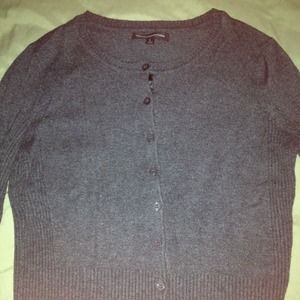 Grey Crew Neck Cardigan