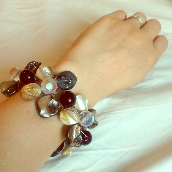 Unique floral cuff bracelet.