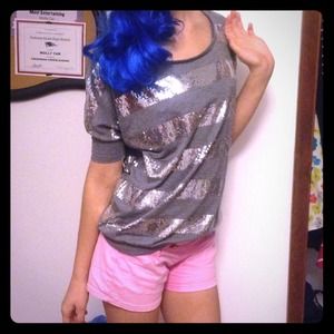 Cute, loose sequin top