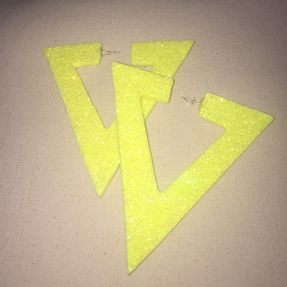 Custom Neon V Earrings