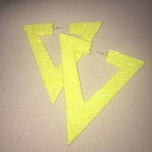 Custom Neon V Earrings