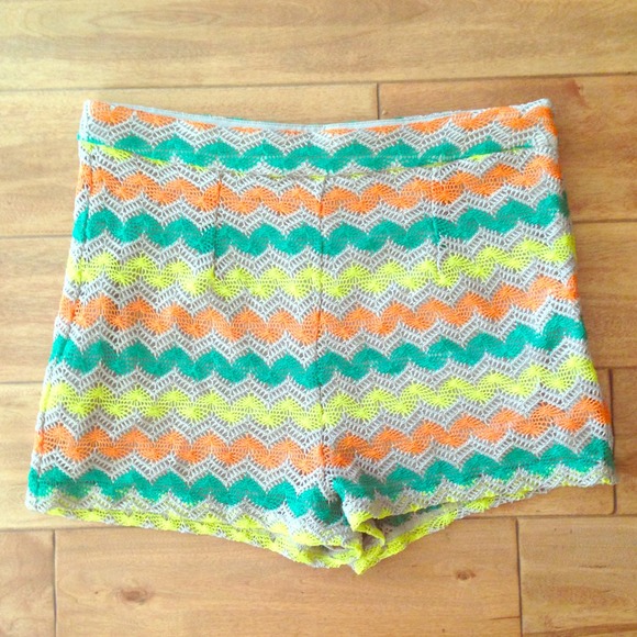 Pants - Crochet High Waisted Hipster Boho Shorts