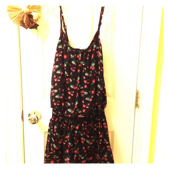 Black floral dress